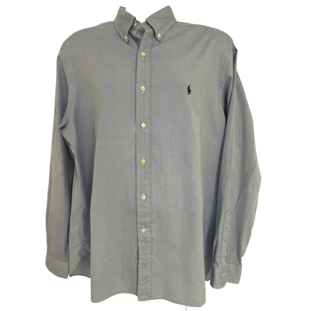 Polo Ralph Lauren Men's Shirt Size XL Classic Fit Blue Button Down Oxford Cotton